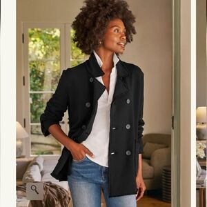 Frank & Eileen M Belfast Sweatshirt Pea Coat Double Breasted